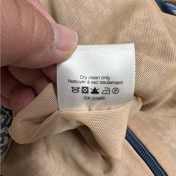 Veronica Beard Womens Blue Floral Strapless Ruffle Ruched Front Silk Dress - Picture 8 of 8